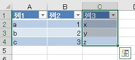 テーブル　列全体　行全体8