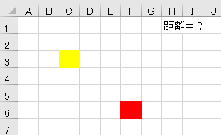 セル 直線距離1